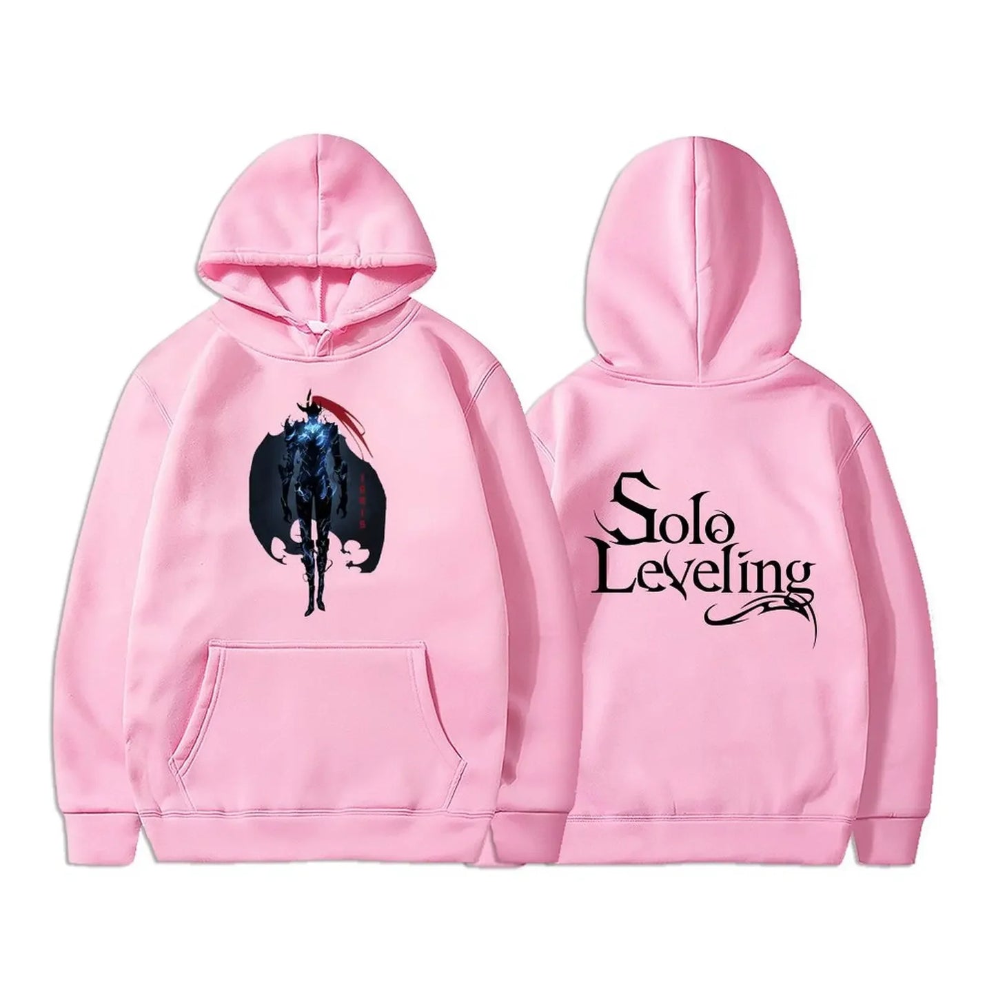 Anime Solo Leveling Sung Jin Woo Graphic Print Autumn Fleece Manga Hoodies Oversized Streetwear Harajuku Unisex