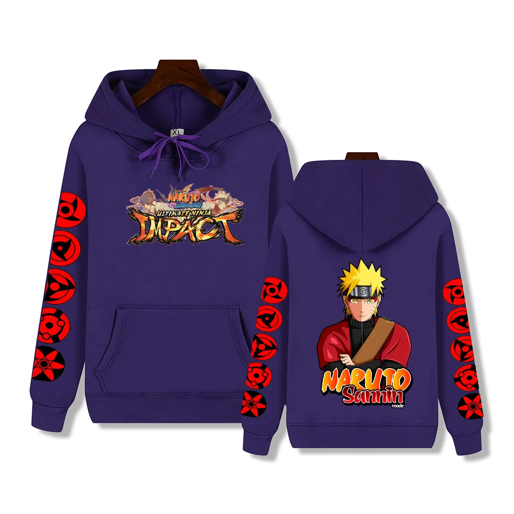 Super handsome Naruto Print Autumn/Winter Comfortable soft thickening men's high quality casual fashion warm street hoodie