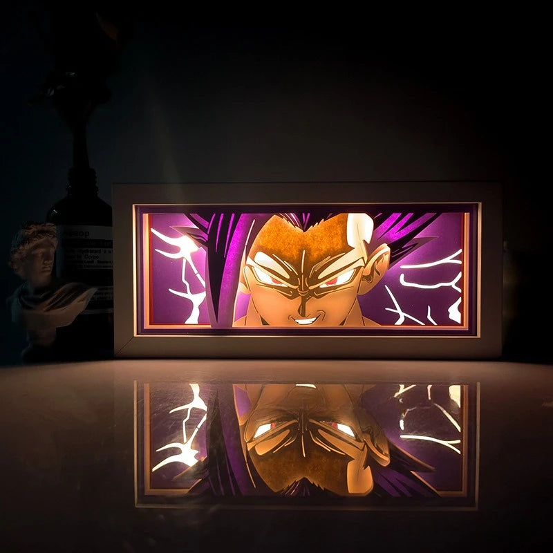 Dragon Ball Son Goku Night Light Anime Paper Cut Shadow Light Box 3D Shadow Lamp Laser Paper Carving Lamp Room Decor Party Gifts