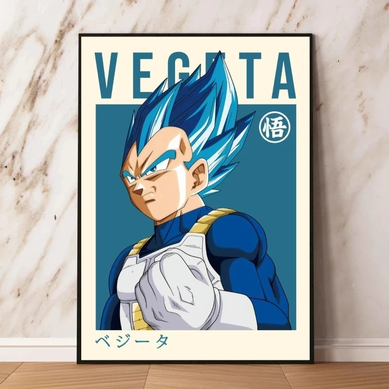 Canvas Printing Dragon Ball Anime Goku Vegeta Room Home Picture Decor Gifts Prints and Prints Decoration Paintings Poster GiftS
