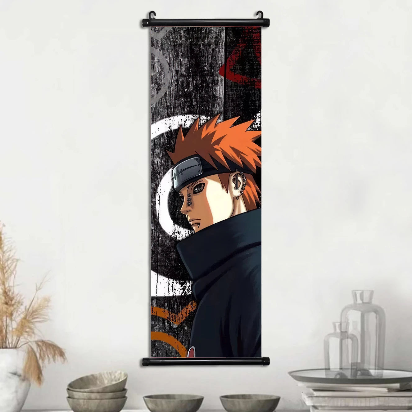 Akatsuki Hot Japanese Anime Poster Scroll Canvas Wall Hanging Painting Home Decor Itachi  Art Room Decoration Kid Gift Didara