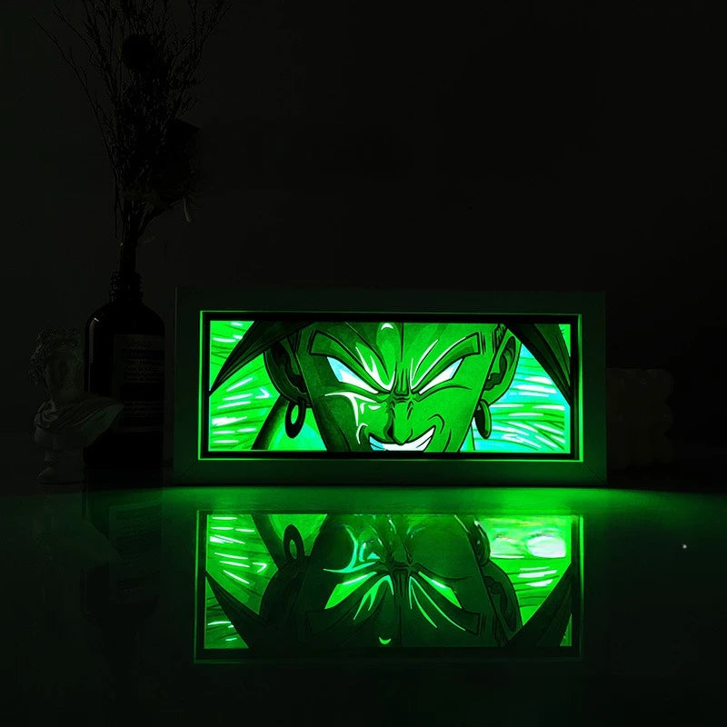 Dragon Ball Son Goku Night Light Anime Paper Cut Shadow Light Box 3D Shadow Lamp Laser Paper Carving Lamp Room Decor Party Gifts