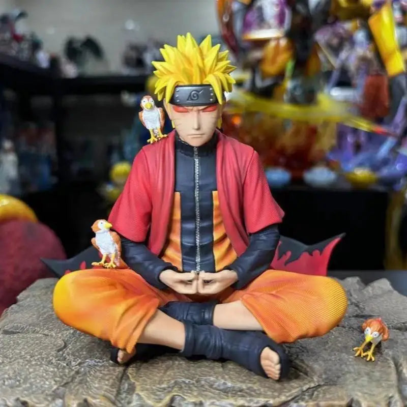 New Naruto Sage Mode Sitting Posture Statue Anime Action Figure