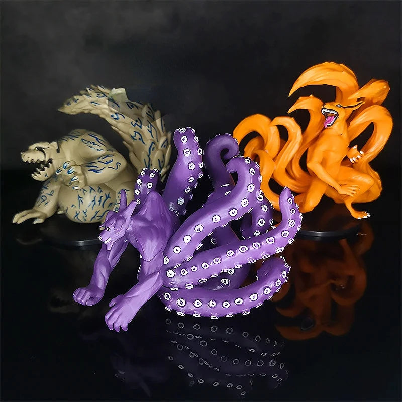 Bandai Anime Shippuden Figure Bijuu Series Kyuubi Kurama Gyuki Shukaku Pvc Tailed Beasts Action Figurine Collectible Model Toys