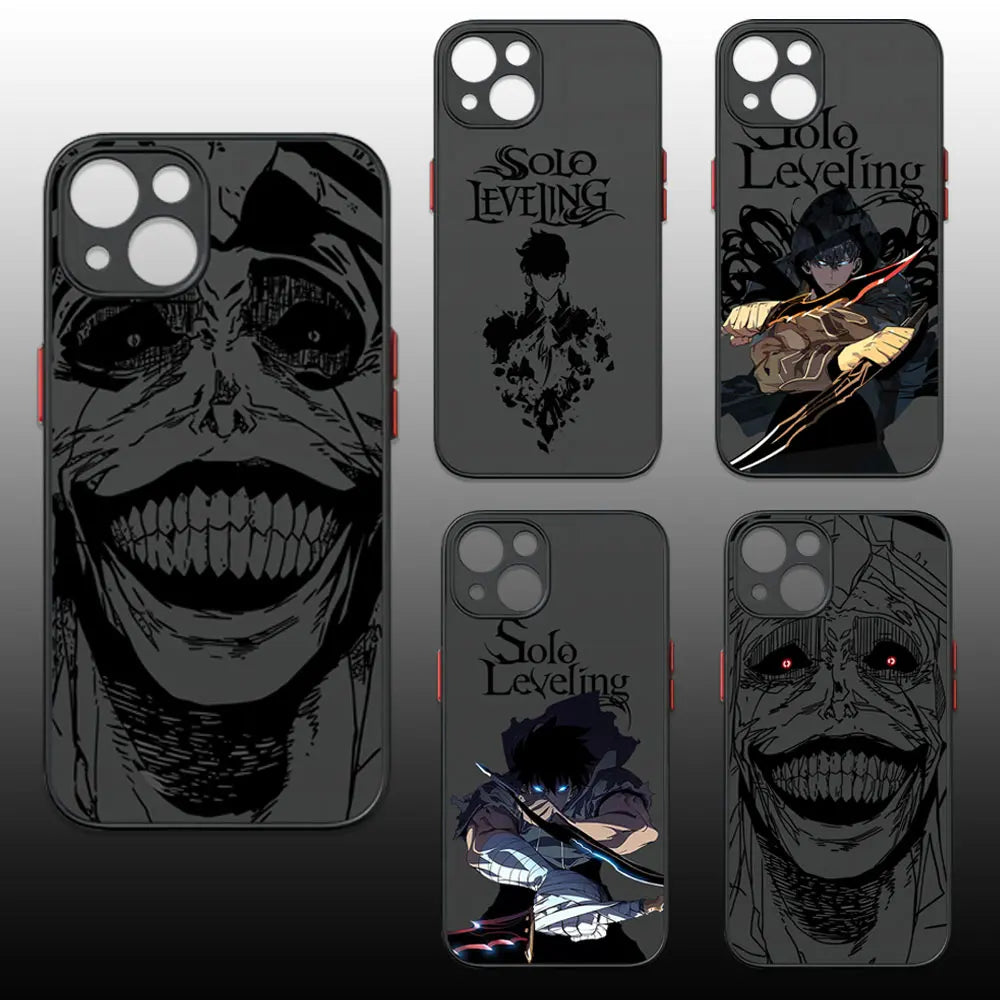 Anime S-Solo Levelings Phone Case For Samsung S24 S23 S22 S21 S20 S10 FE Note 20 10 Plus Ultra 5G Matte Transparent Cover