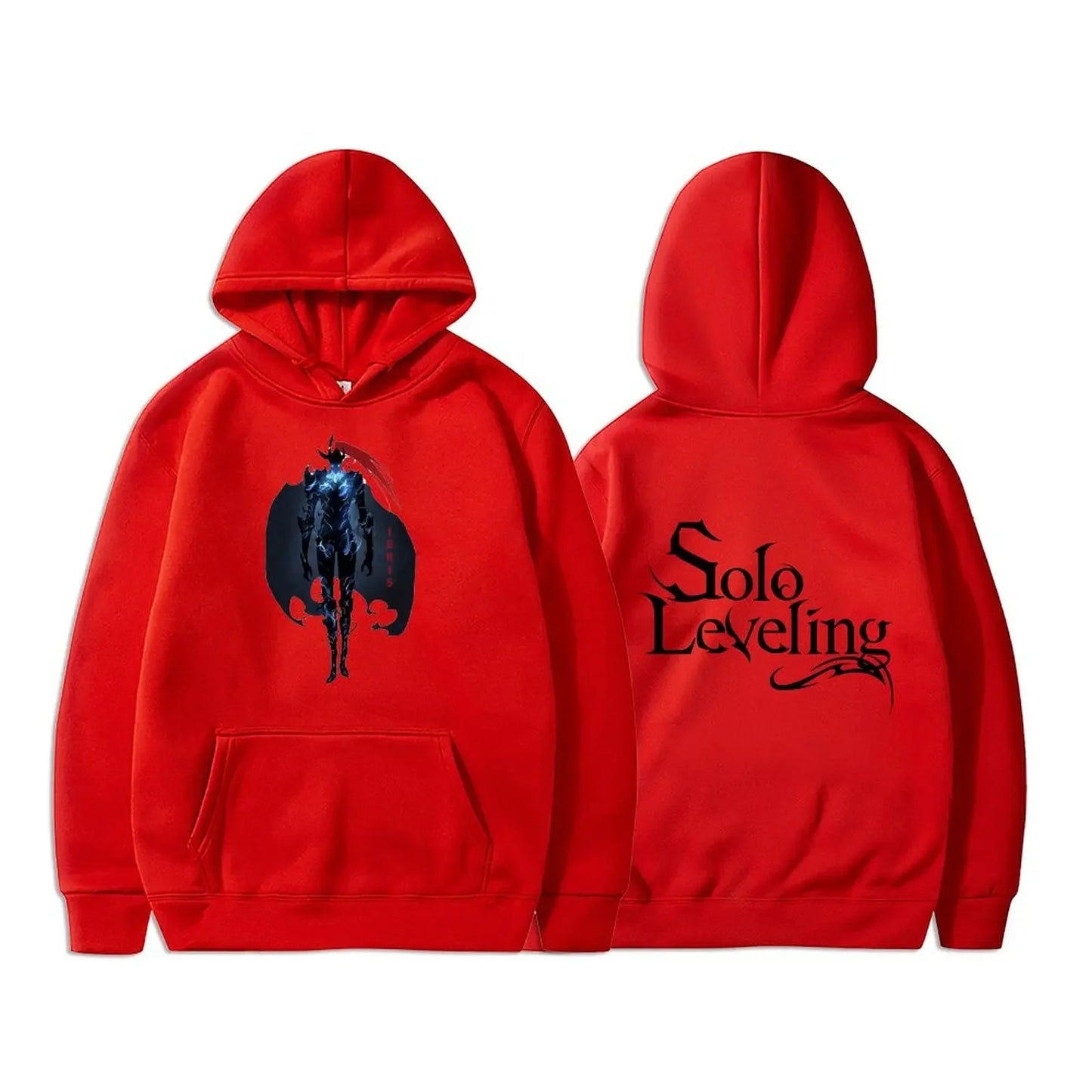 Anime Solo Leveling Sung Jin Woo Graphic Print Autumn Fleece Manga Hoodies Oversized Streetwear Harajuku Unisex