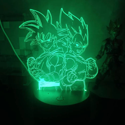 3D Illusion Anime Goku Vegeta Dragon Ball Z Super Saiyan Night Light with Remote Control and Smart Touch Room Decor Lamp gift