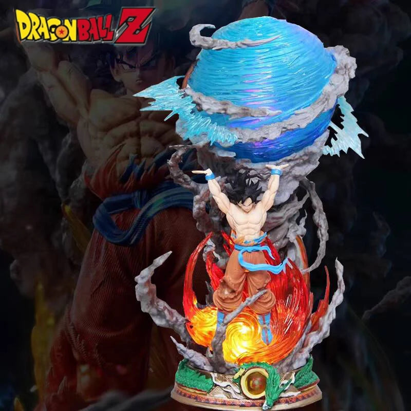 Dragon Ball Figures 25cm Dragon Ball Figures Spirit Bomb Sou Goku Anime Figures Super Saiya Action Figure Model Pvc Statue Doll