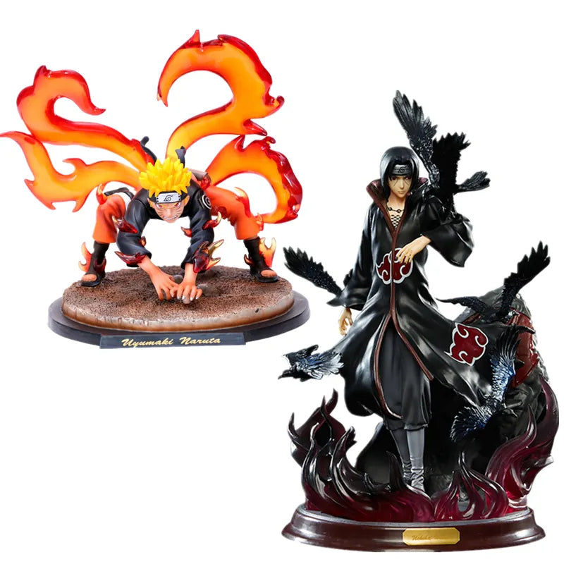 Naruto Anime Hand-run Shippuden Uchiha Itachi Six Daoban CS Shayun I Love Luo Yekai Statue Decoration Boys Collection Toys