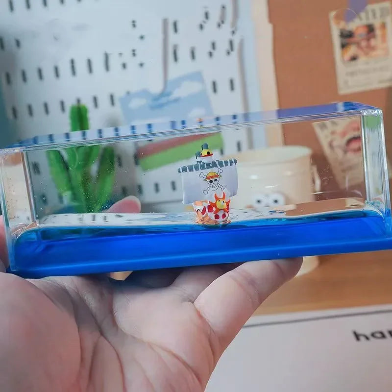 One Piece Ship Figure Luffy Thousand Sunny Ship Going Merry Boat Zoro Assembled Model Desktop Decorate Boys Birthday Gifts
