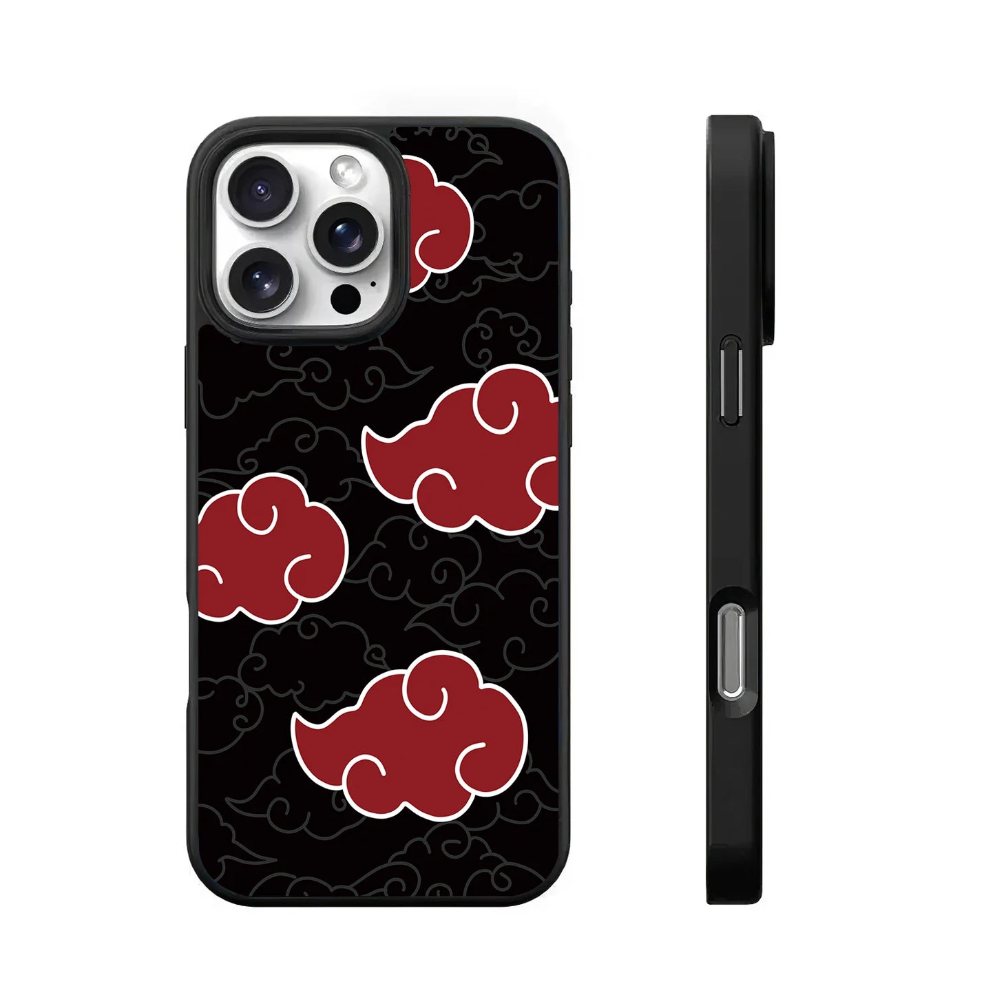 Anime Akatsuki Clouds Kurama Cases for iphone 16 15 14 13 12 11 Pro Max Full Cover Painting Soft Bumper Phonecase Funda