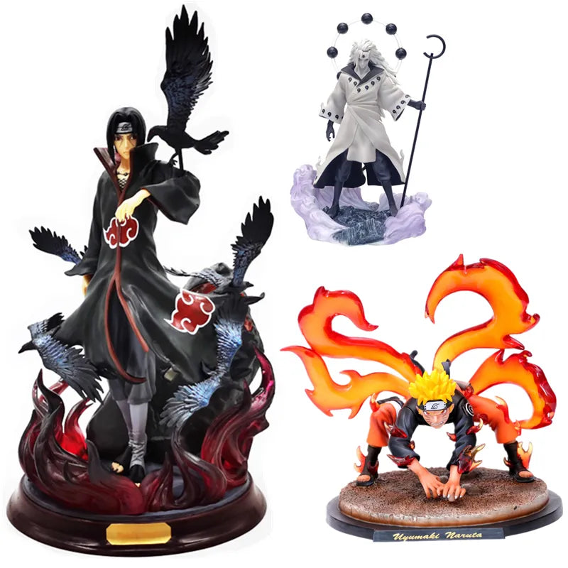 Naruto Anime Hand-made Nine-tailed Naruto Shippuden Uchiha Itachi Six-knife Class Ye Kai Boys Collection Ornaments