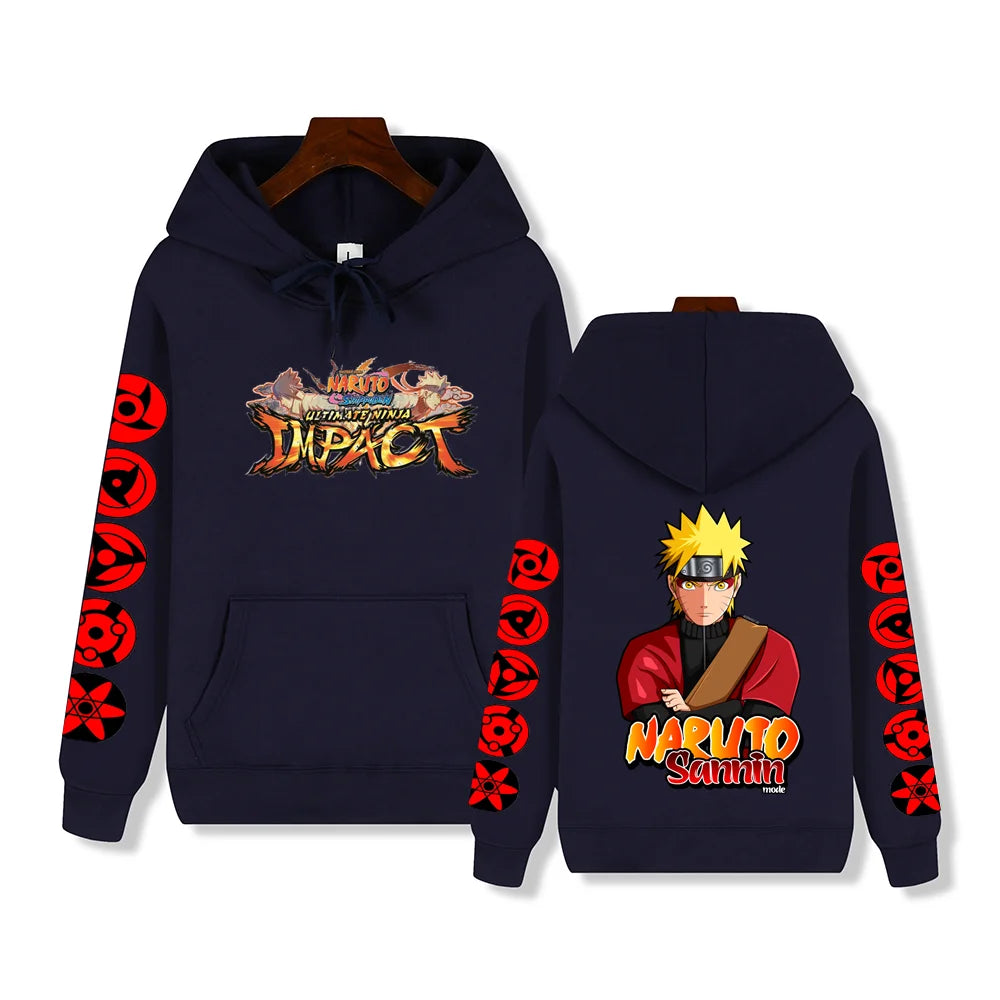 Super handsome Naruto Print Autumn/Winter Comfortable soft thickening men's high quality casual fashion warm street hoodie
