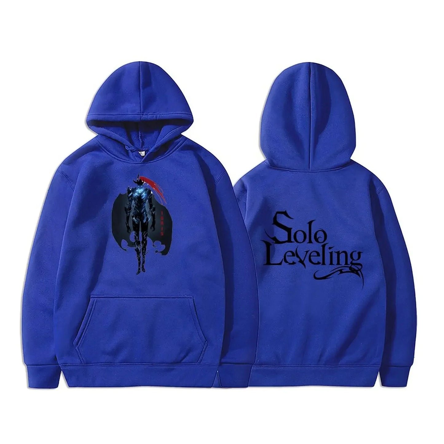 Anime Solo Leveling Sung Jin Woo Graphic Print Autumn Fleece Manga Hoodies Oversized Streetwear Harajuku Unisex