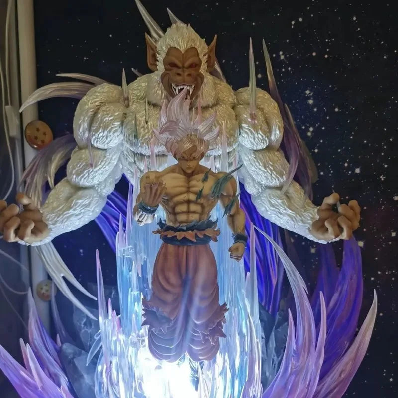 Dragon Ball Z 30cm Figure Son Goku Figure With Light Super Saiyan Ultra Instinct Migette Goku Figure Statue Model Gift Toy