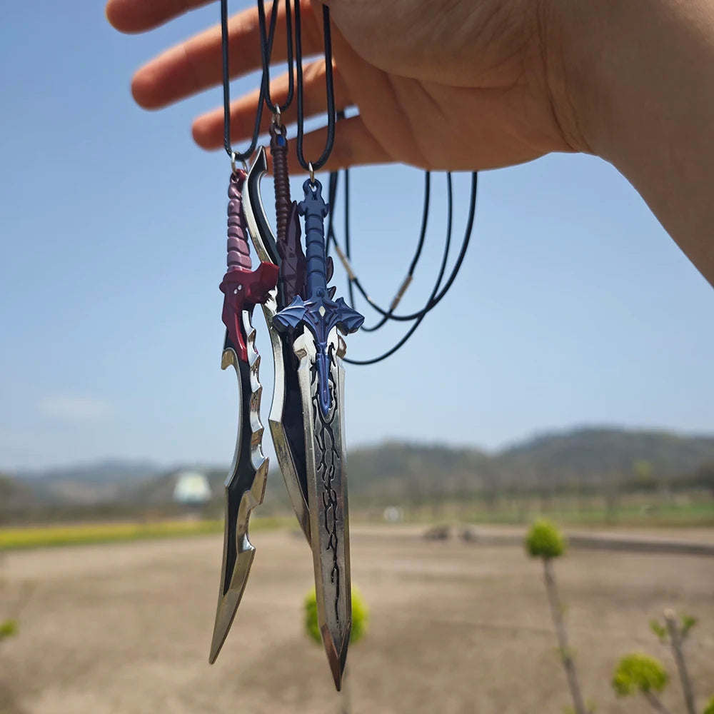 Solo the Leveling Necklace Anime Same Sword Pendant Necklaces for Boys Men Fans Decorations Gifts