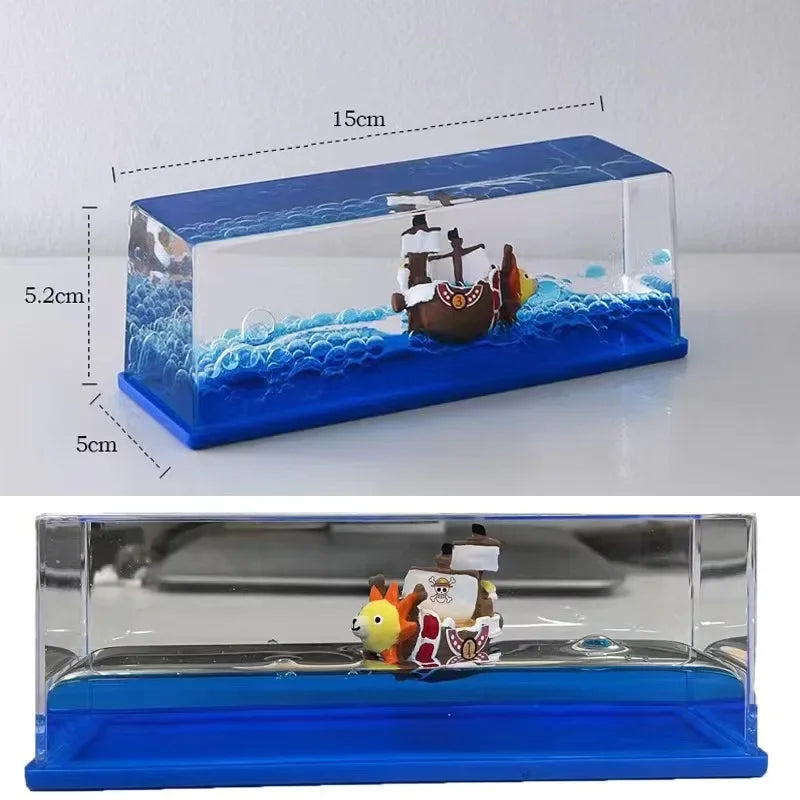 One Piece Ship Figure Luffy Thousand Sunny Ship Going Merry Boat Zoro Assembled Model Desktop Decorate Boys Birthday Gifts