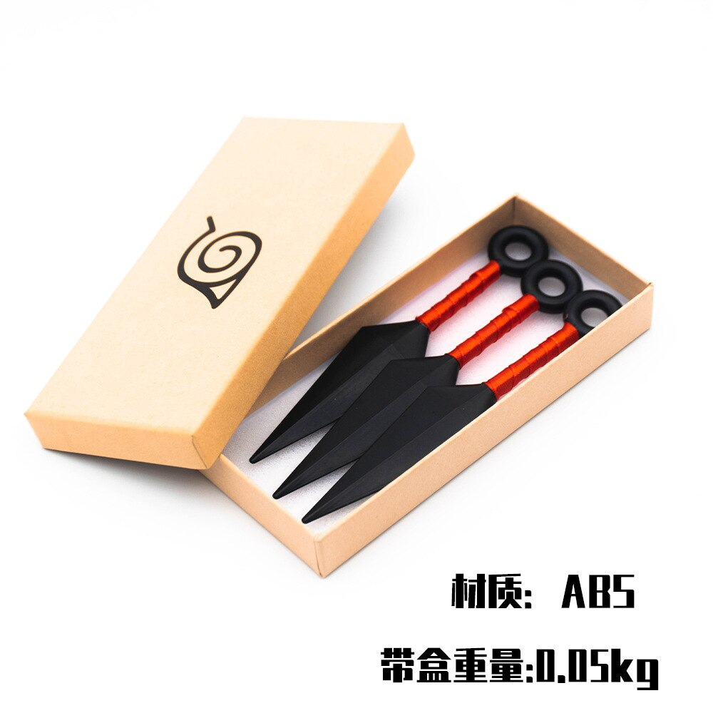 Naruto Kunai and Shuriken Set Weapon Pack Gloves Shoes Headbands Necklace ABS Cosplay Toy Figures Anime Ring Toys Kids Gift