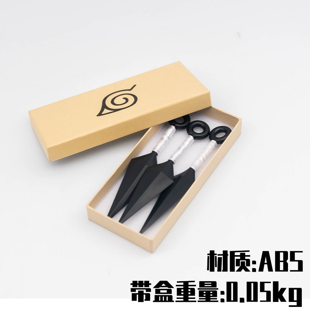 Naruto Kunai and Shuriken Set Weapon Pack Gloves Shoes Headbands Necklace ABS Cosplay Toy Figures Anime Ring Toys Kids Gift