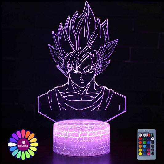 Anime 3D Lamp Night Light Boys Girls Manga Gift Touch Remote Control Led Color Changing Table Lamp Home Room Bedroom Desk Decor