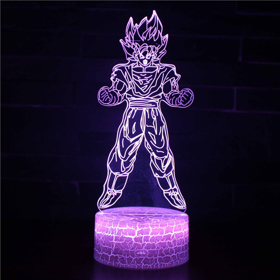 Anime 3D Lamp Night Light Boys Girls Manga Gift Touch Remote Control Led Color Changing Table Lamp Home Room Bedroom Desk Decor