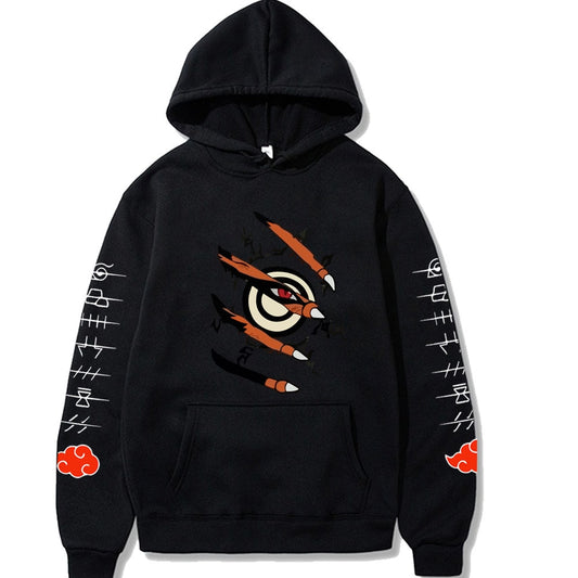 Harajuku Ninja Sweater Street Men's Hoodie Casual Cartoon Printed Men's and Women's Top Make Money Not Friends