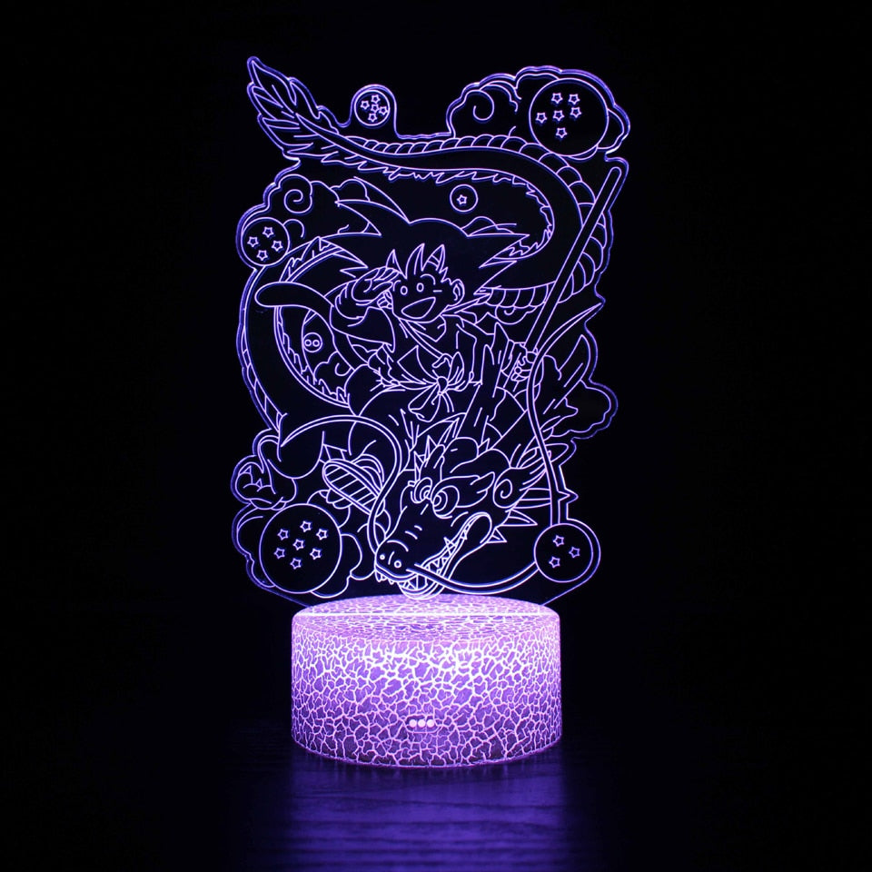 Anime 3D Lamp Night Light Boys Girls Manga Gift Touch Remote Control Led Color Changing Table Lamp Home Room Bedroom Desk Decor