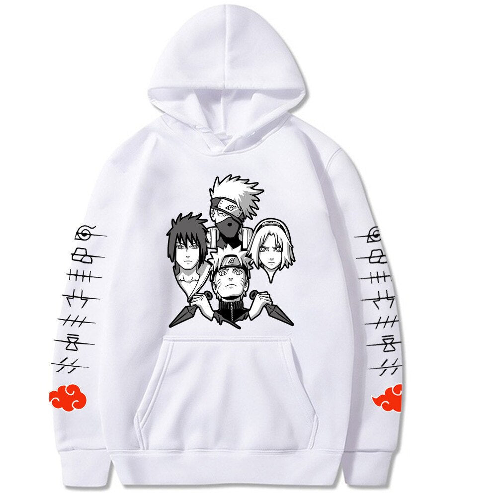 Harajuku Ninja Sweater Street Men's Hoodie Casual Cartoon Printed Men's and Women's Top Make Money Not Friends