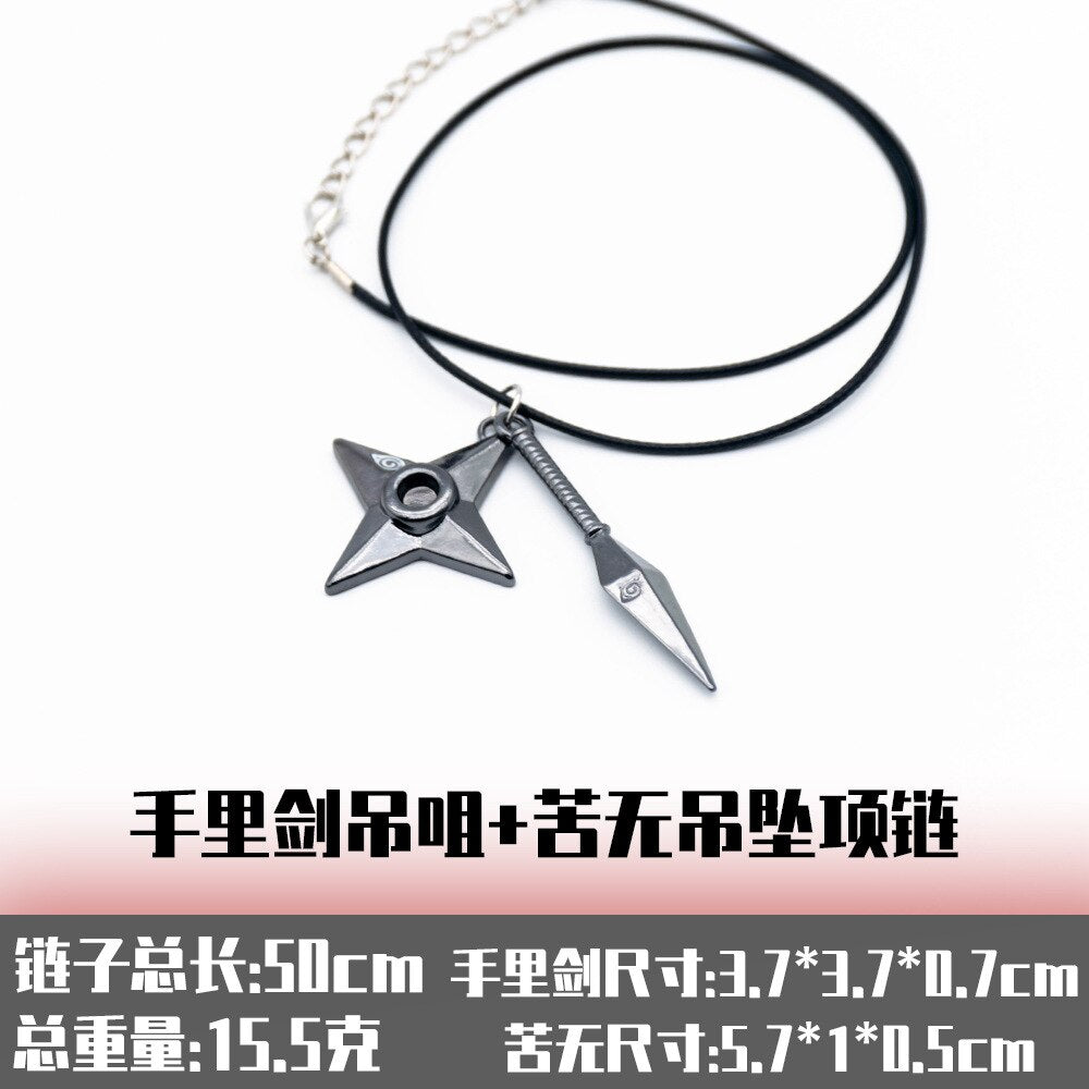 Naruto Kunai and Shuriken Set Weapon Pack Gloves Shoes Headbands Necklace ABS Cosplay Toy Figures Anime Ring Toys Kids Gift