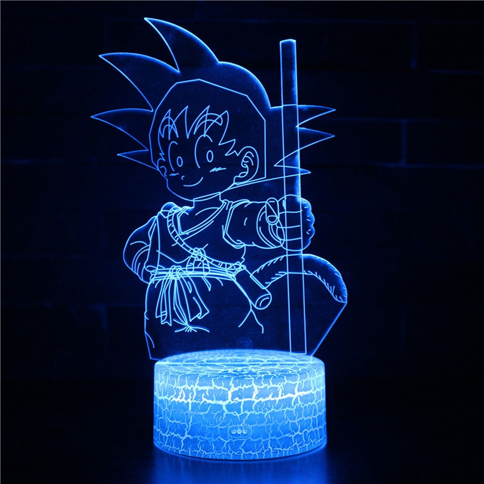 Anime 3D Lamp Night Light Boys Girls Manga Gift Touch Remote Control Led Color Changing Table Lamp Home Room Bedroom Desk Decor