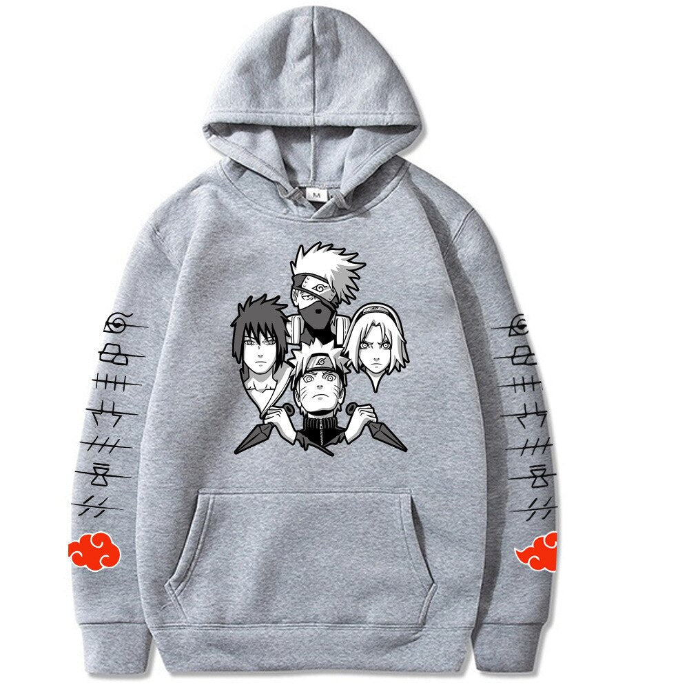 Harajuku Ninja Sweater Street Men's Hoodie Casual Cartoon Printed Men's and Women's Top Make Money Not Friends