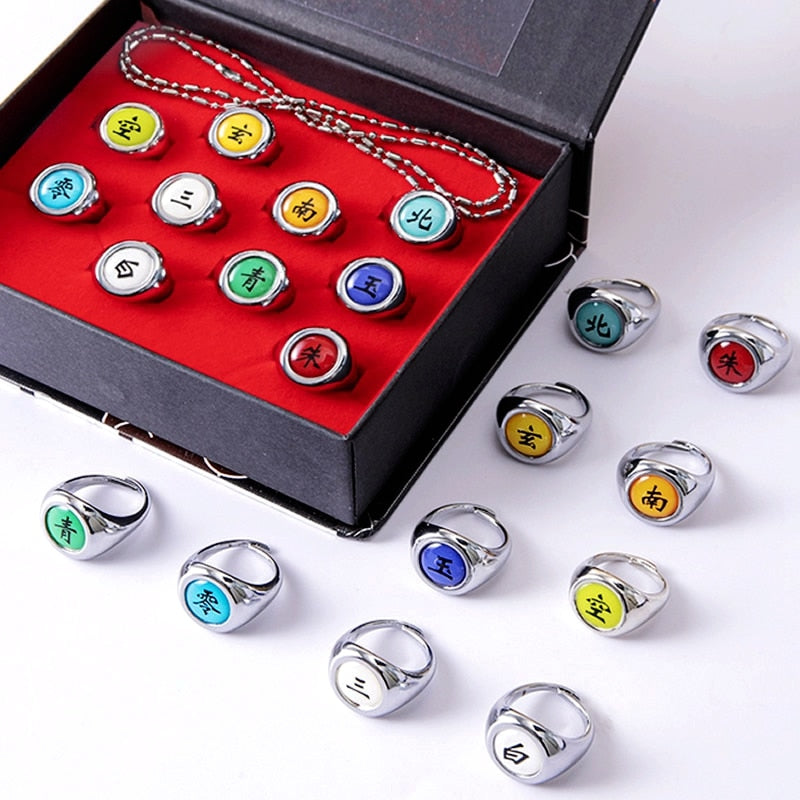 10pcs/SET Anime Metal rings