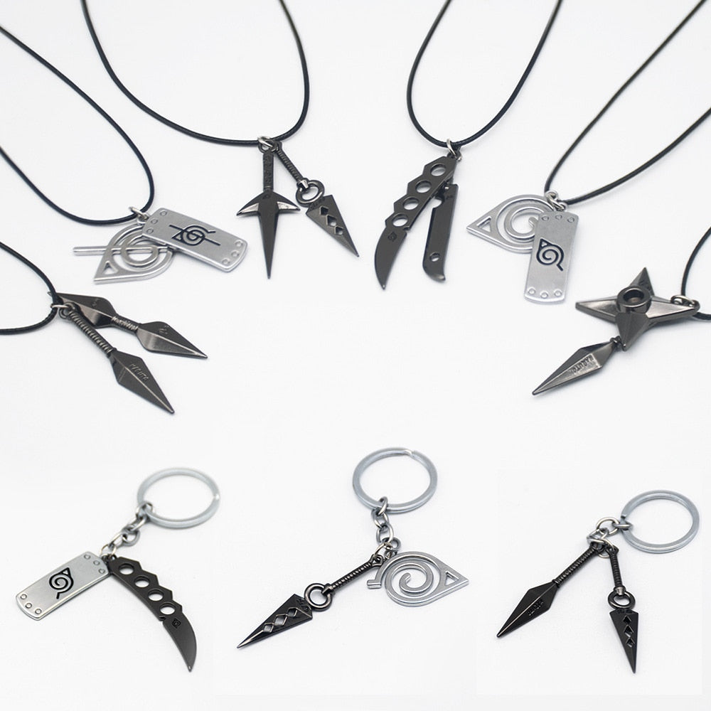 Naruto Kunai and Shuriken Set Weapon Pack Gloves Shoes Headbands Necklace ABS Cosplay Toy Figures Anime Ring Toys Kids Gift