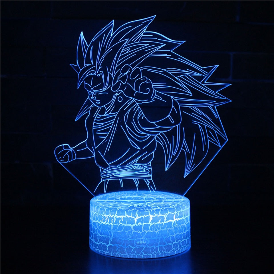 Anime 3D Lamp Night Light Boys Girls Manga Gift Touch Remote Control Led Color Changing Table Lamp Home Room Bedroom Desk Decor