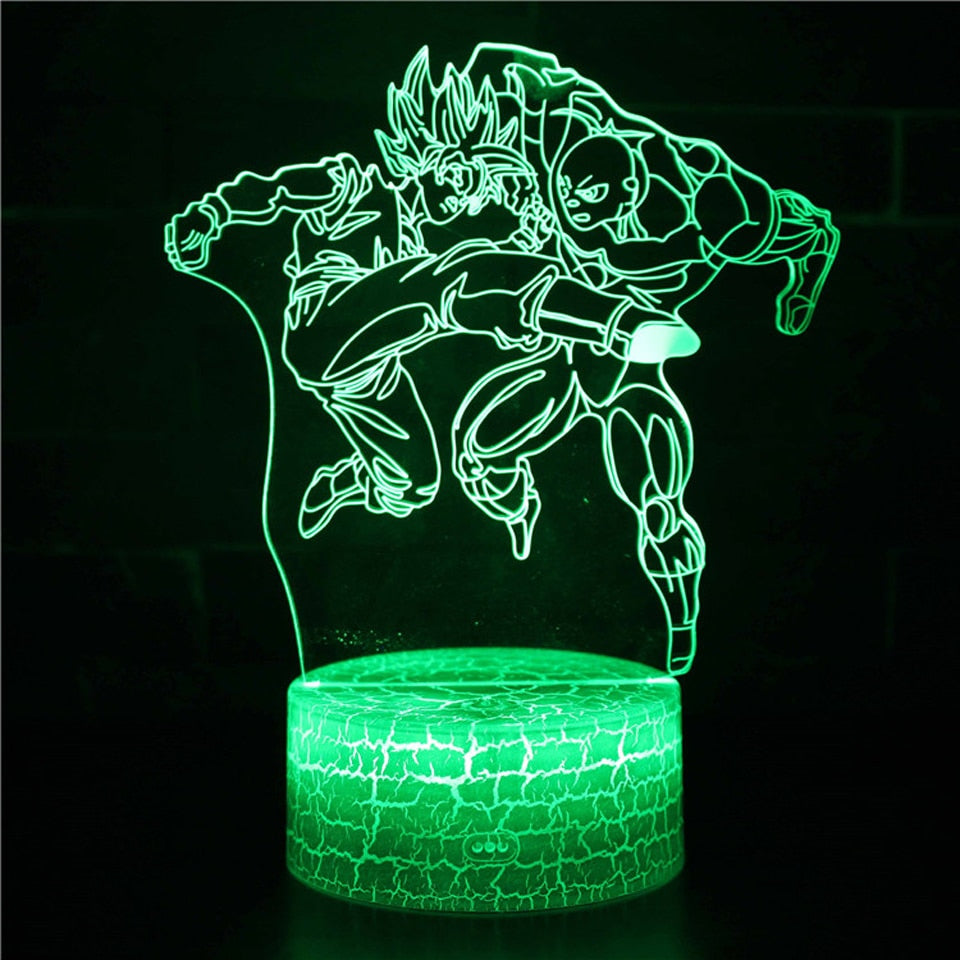 Anime 3D Lamp Night Light Boys Girls Manga Gift Touch Remote Control Led Color Changing Table Lamp Home Room Bedroom Desk Decor