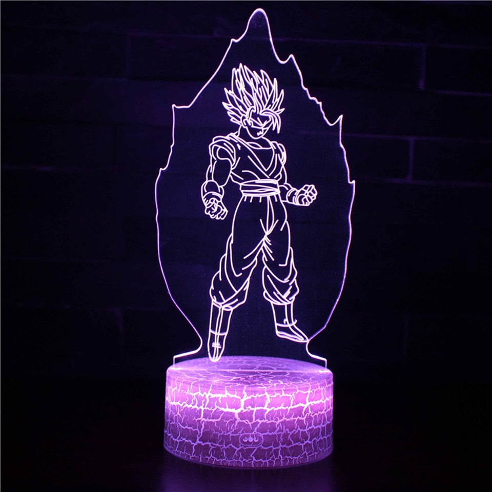 Anime 3D Lamp Night Light Boys Girls Manga Gift Touch Remote Control Led Color Changing Table Lamp Home Room Bedroom Desk Decor