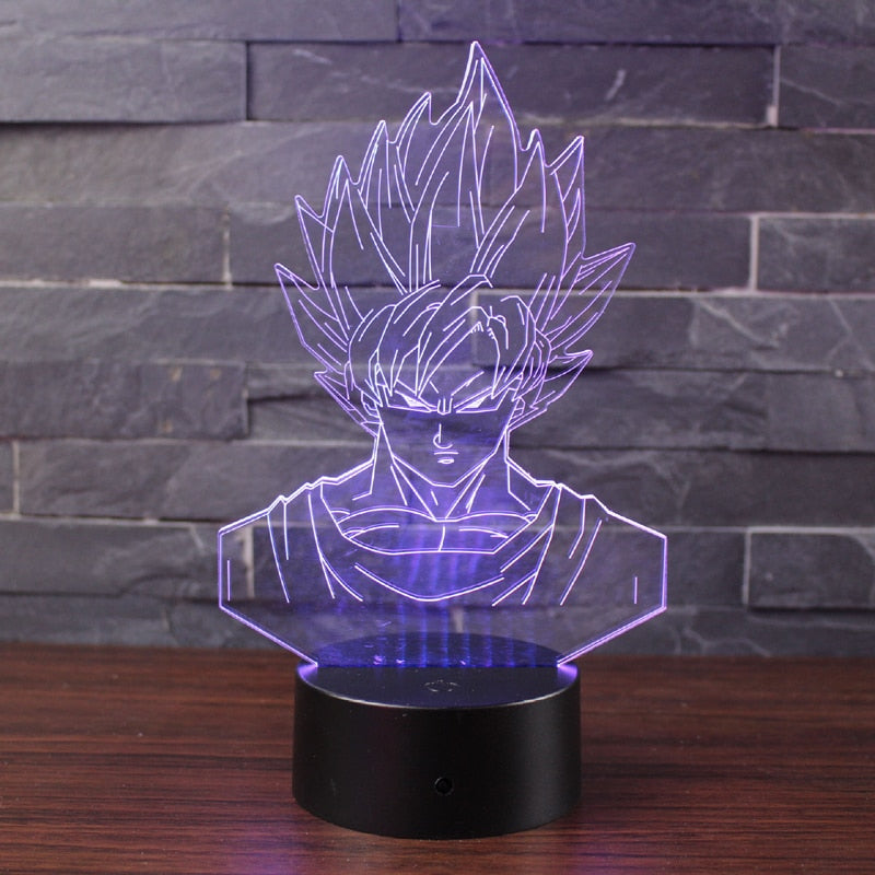 Anime 3D Lamp Night Light Boys Girls Manga Gift Touch Remote Control Led Color Changing Table Lamp Home Room Bedroom Desk Decor