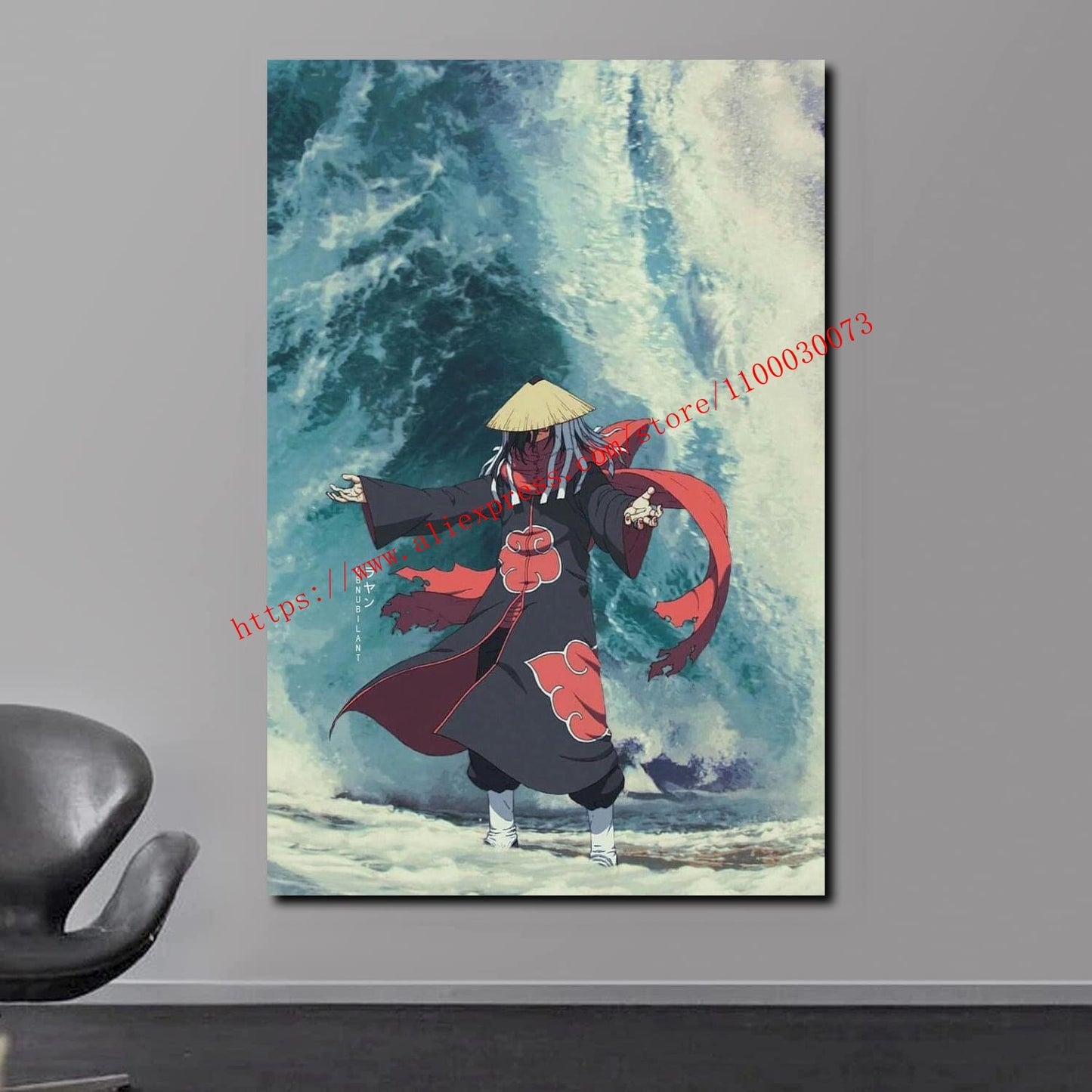 Boruto Uzumaki and Sasuke Anime Poster and Print Canvas Painting Set for Living Room Kids Room Decor Wall Mural