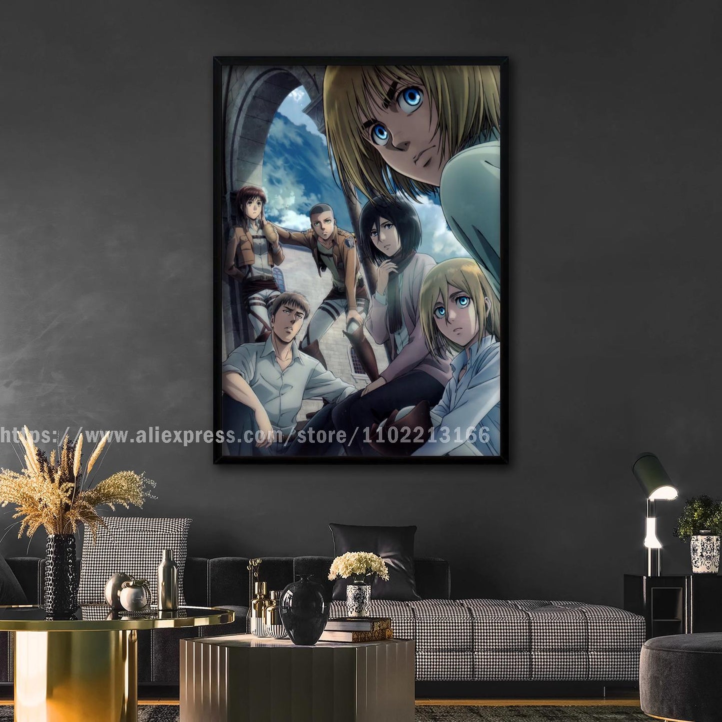 manga plus attack on titan poster Decorative Painting Canvas 24x36 Poster Wall Art Living Room Posters Bedroom Painting