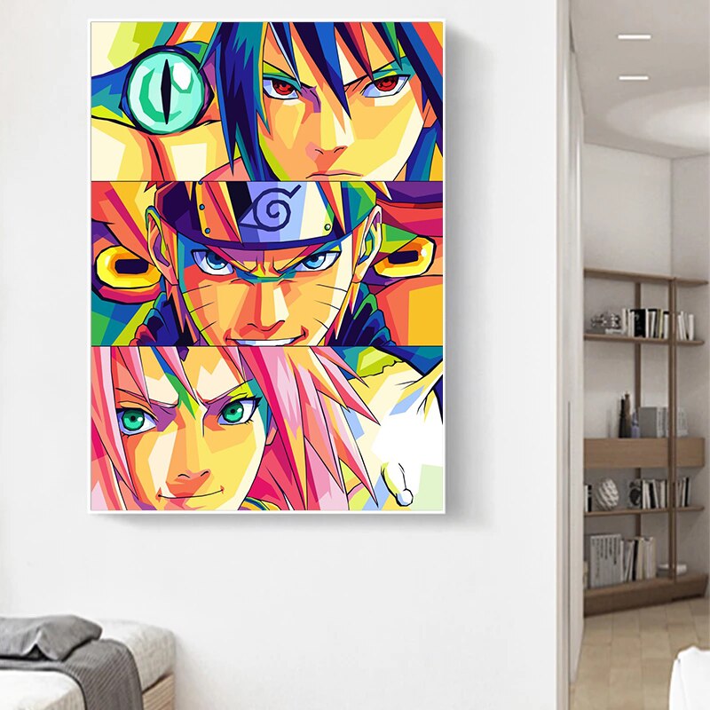 Japanese Anime Naruto Sakura Sasuke Poster Canvas Painting Wall Decoration Picture Cuadros Living Room Home Decor Mural
