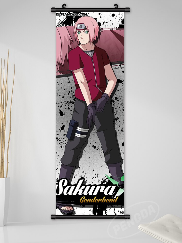 Canvas Wall Art Anime Print Naruto Painting Hatake Kakashi Hanging Scrolls Haruno Sakura Posters Home Decor Living Room Pictures