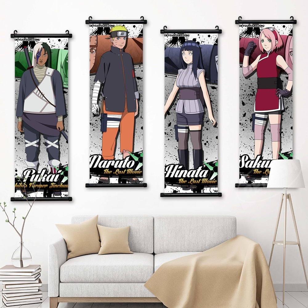 Canvas Wall Art Anime Print Naruto Painting Hatake Kakashi Hanging Scrolls Haruno Sakura Posters Home Decor Living Room Pictures