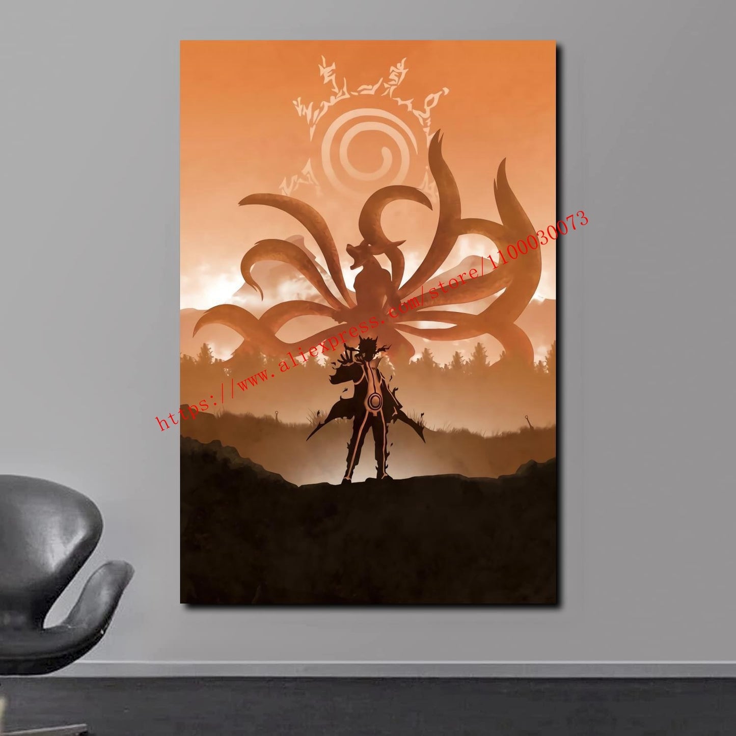 Boruto Uzumaki and Sasuke Anime Poster and Print Canvas Painting Set for Living Room Kids Room Decor Wall Mural