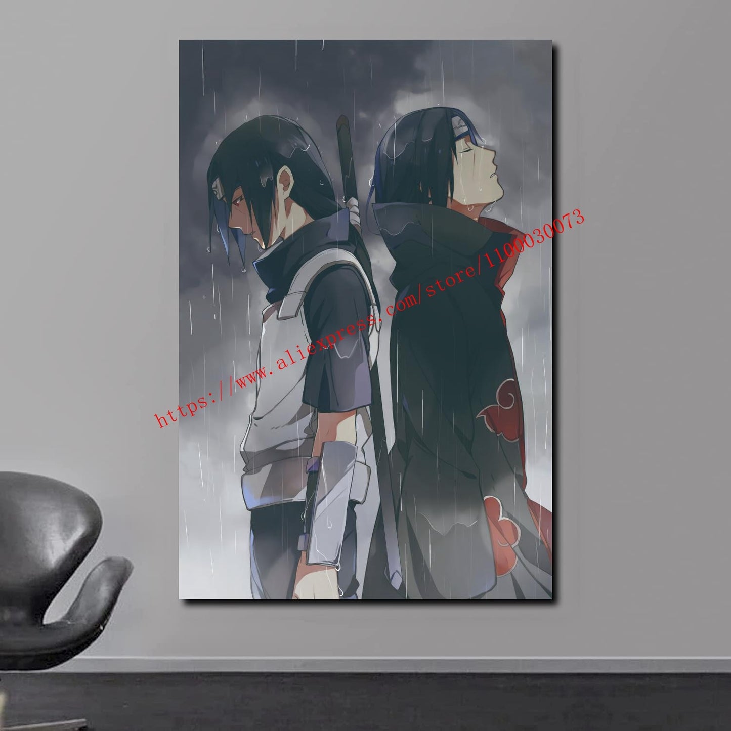 Boruto Uzumaki and Sasuke Anime Poster and Print Canvas Painting Set for Living Room Kids Room Decor Wall Mural