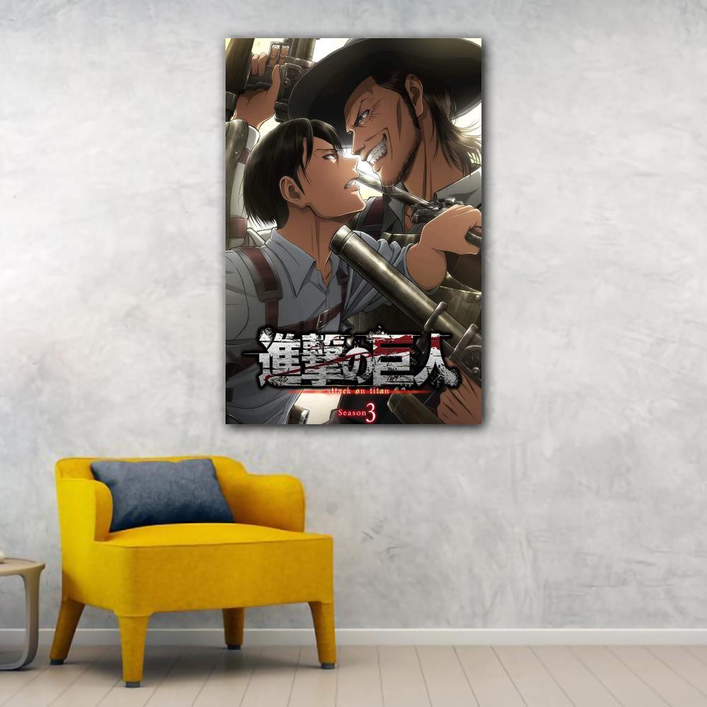 Anime Attack on Titan Canvas Art Poster and Wall Art Picture Print Modern Family bedroom Decor Posters