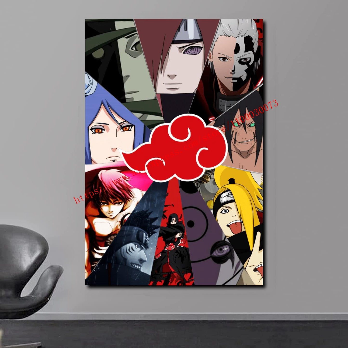 Boruto Uzumaki and Sasuke Anime Poster and Print Canvas Painting Set for Living Room Kids Room Decor Wall Mural