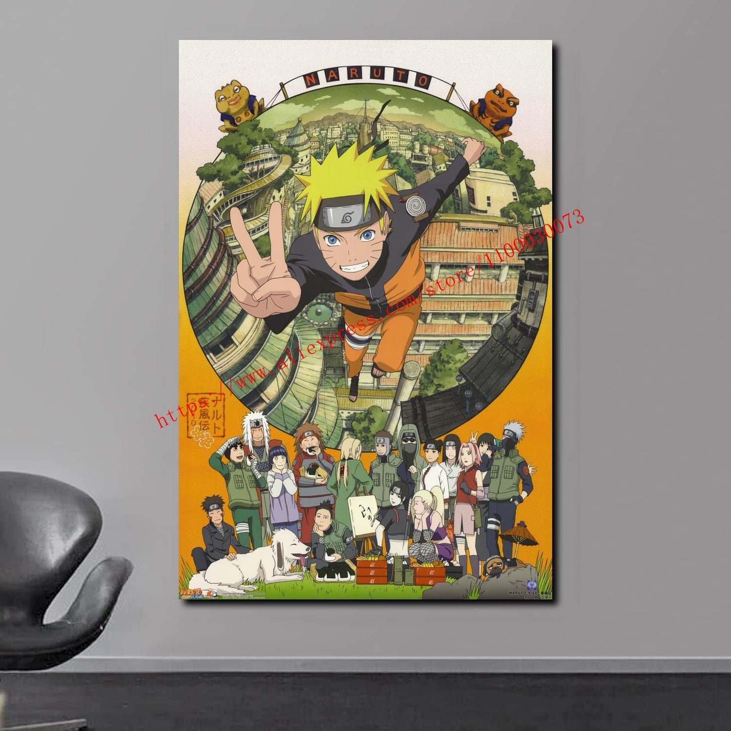 Boruto Uzumaki and Sasuke Anime Poster and Print Canvas Painting Set for Living Room Kids Room Decor Wall Mural
