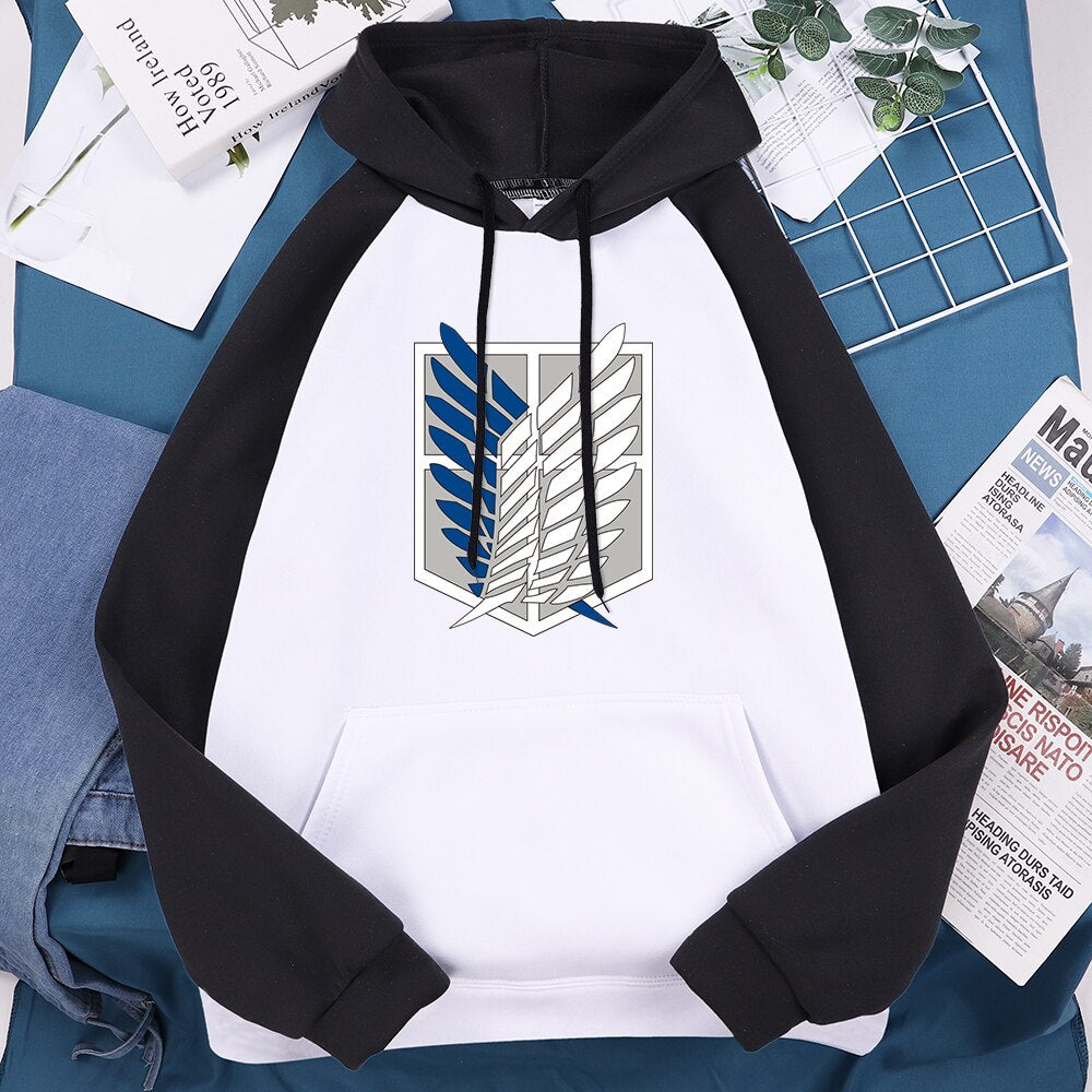 Attack on Titan Hoodie Wings Of Freedom Mikasa Mens Hoodies Japanese Anime Sweatshirt Men Pullover Autumn Winter Warm Streetwear