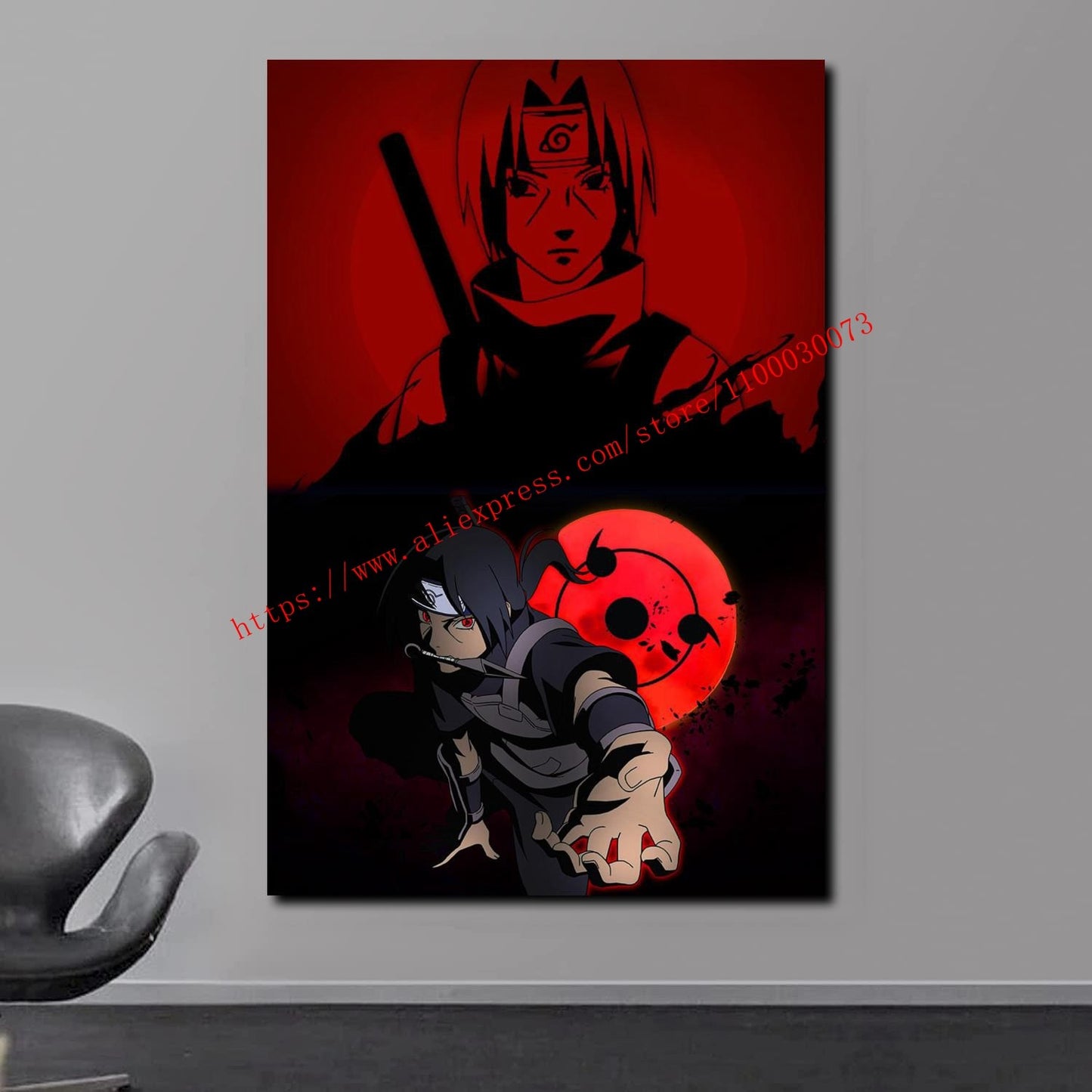 Boruto Uzumaki and Sasuke Anime Poster and Print Canvas Painting Set for Living Room Kids Room Decor Wall Mural