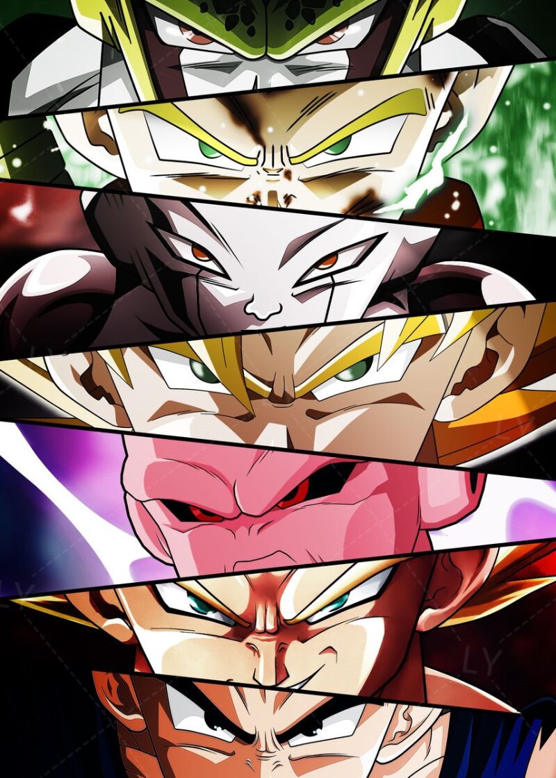 Japanese Anime  Naruto Dragon Ball One Piece Characters Eyes Poster Canvas Painting Wall Prints for Children Room Decor